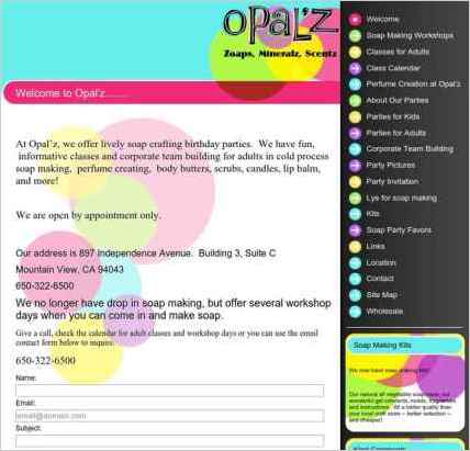 snapshot of home page