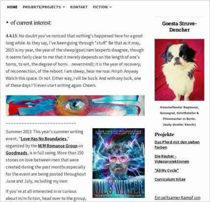 snapshot of home page