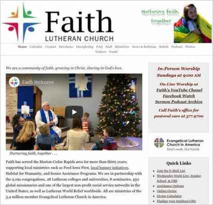 snapshot of home page