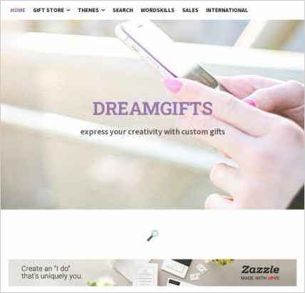 snapshot of home page