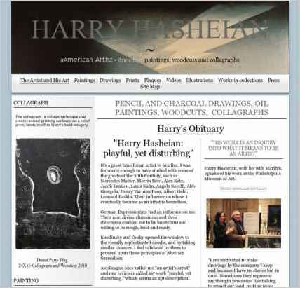 snapshot of home page
