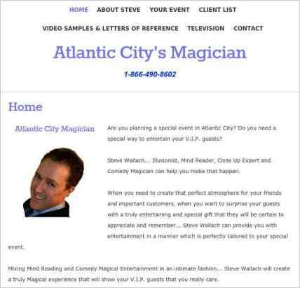 snapshot of home page