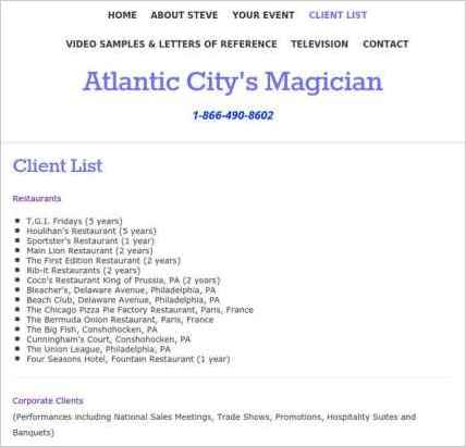 snapshot of another page on this website
