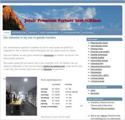 snapshot of home page