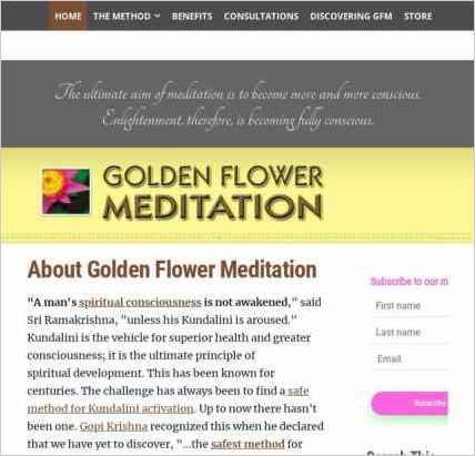 snapshot of home page