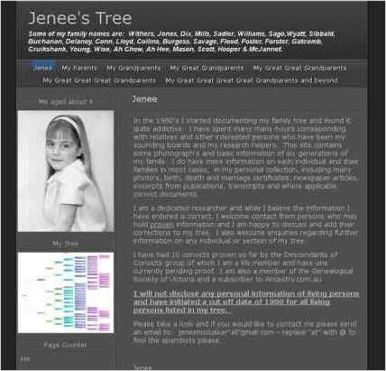 snapshot of home page