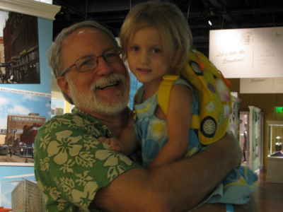 Barney and his granddaughter enjoy an outing. Barney and his granddaughter enjoy an outing.