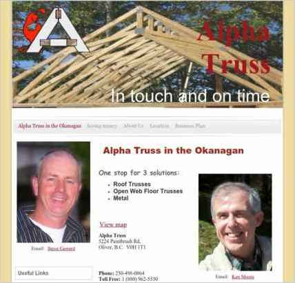 snapshot of home page