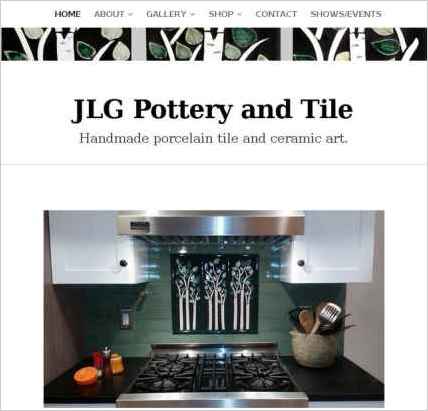 snapshot of home page