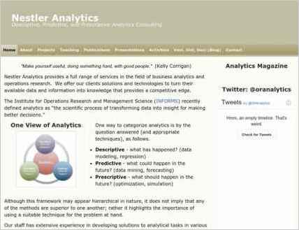 snapshot of home page