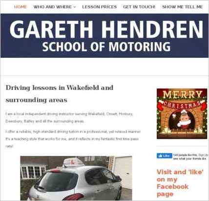 snapshot of home page