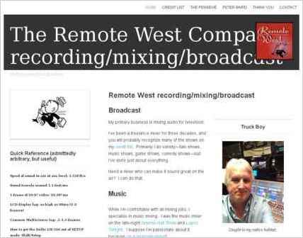 snapshot of home page