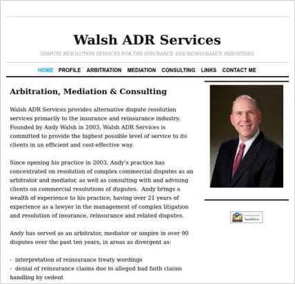 snapshot of home page