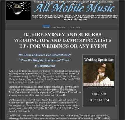 snapshot of home page