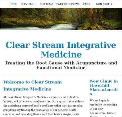 snapshot of home page