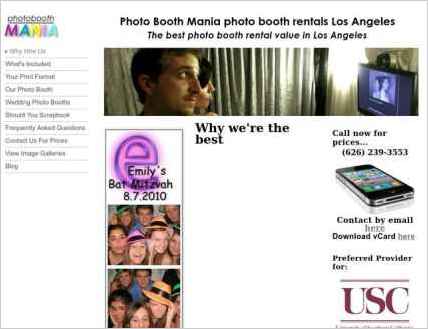 snapshot of home page