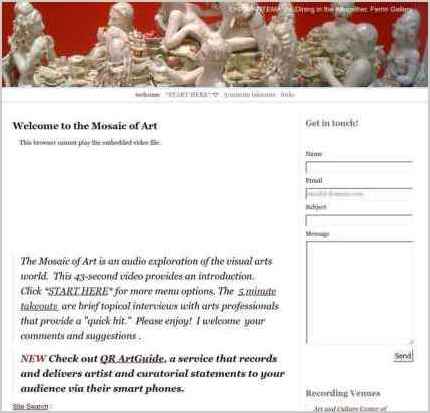 snapshot of home page